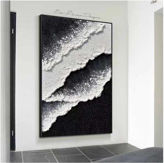 Ex Animo Designs - Black White Abstract Wall Art