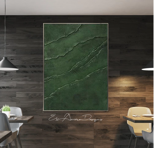 Ex Animo Designs - Green Abstract Acrylic Painting