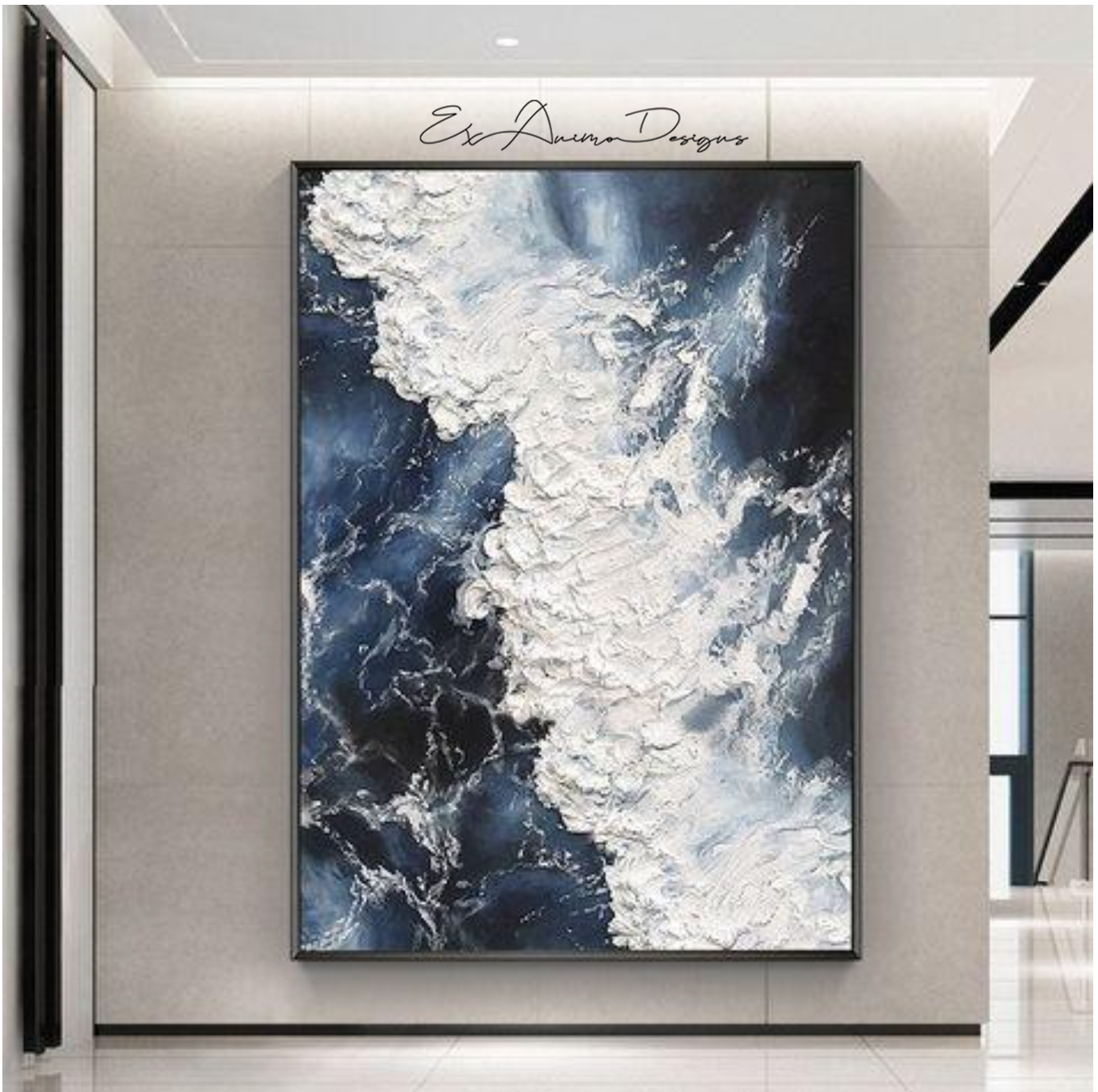 Ex Animo Designs - Blue Sea Heavy Texture Wall Art