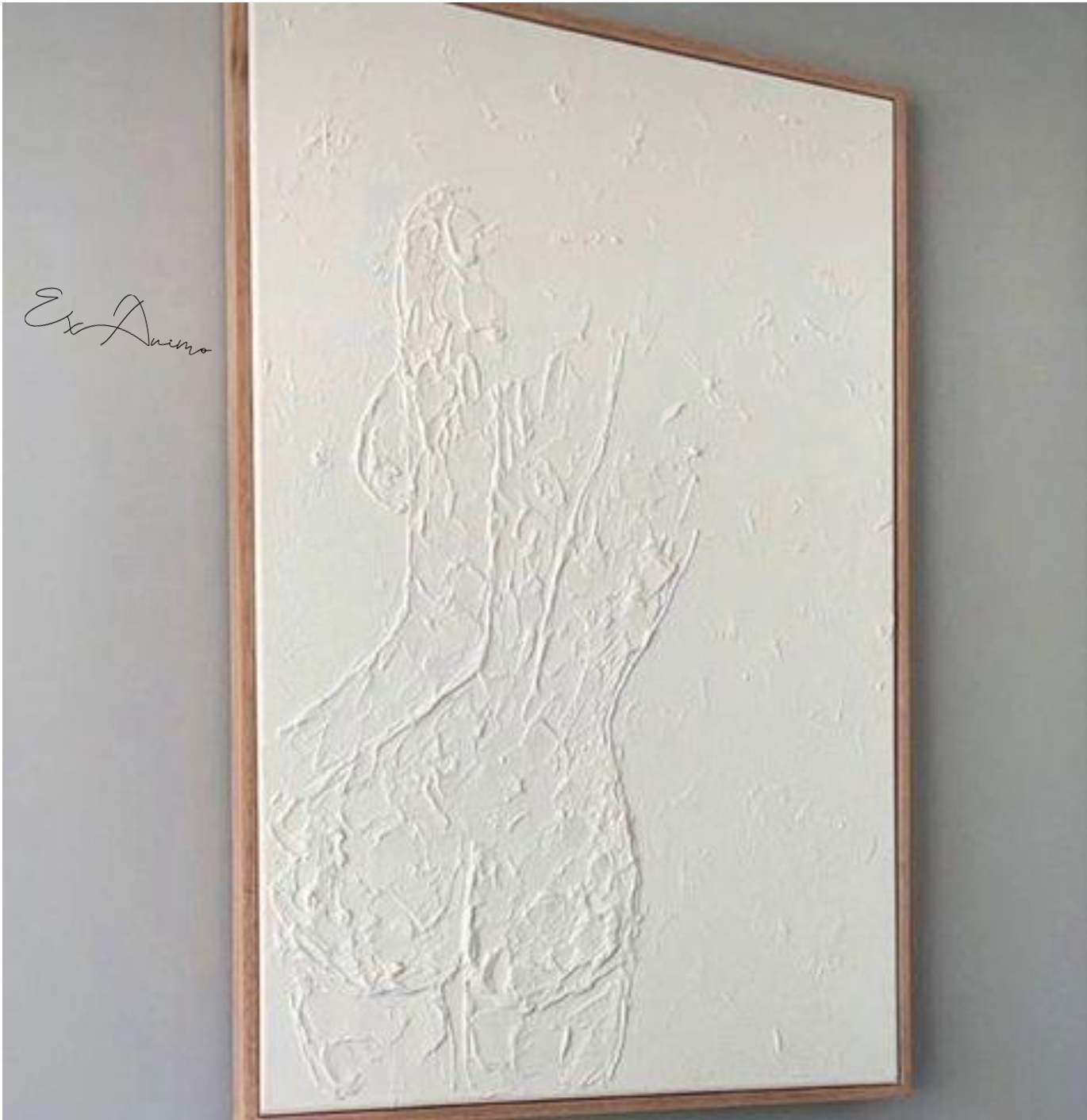 Ex Animo Designs - White Textured Female Body Wall Art