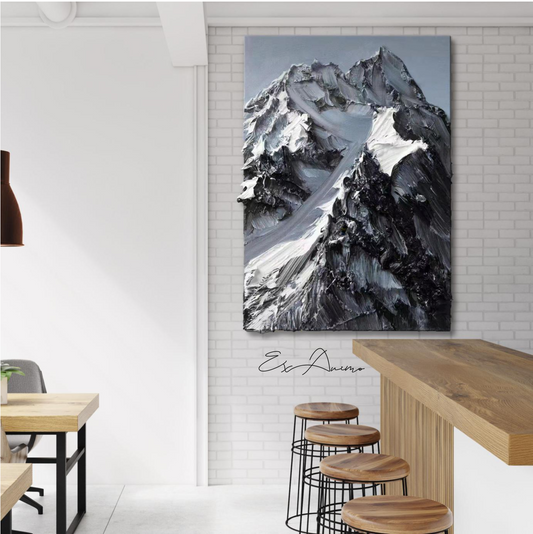 Ex Animo Designs - Snow Peaks Towering Oil Wall Art