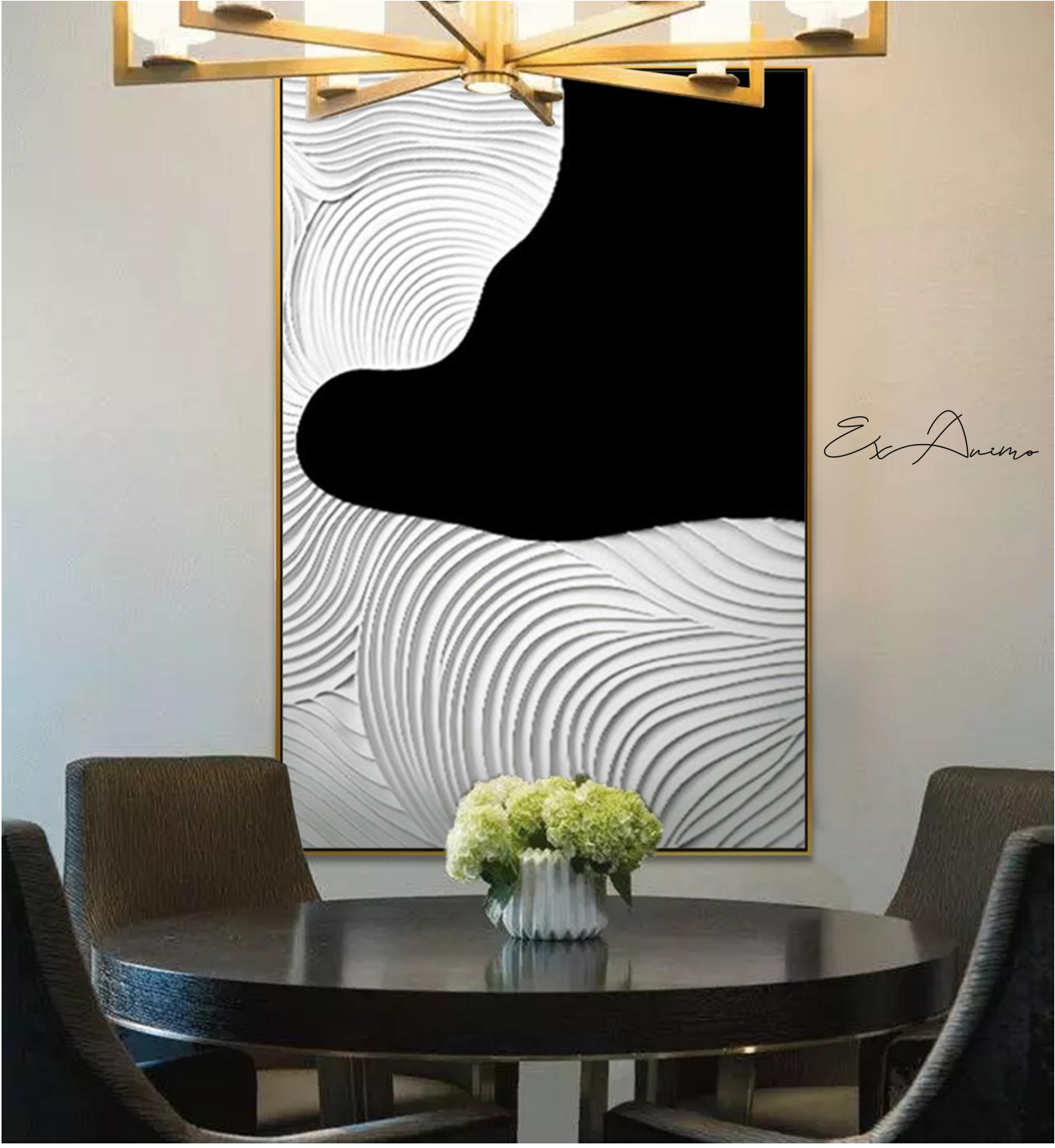 Ex Animo Designs - Three Dimensional Handmade Black and White Wall Art