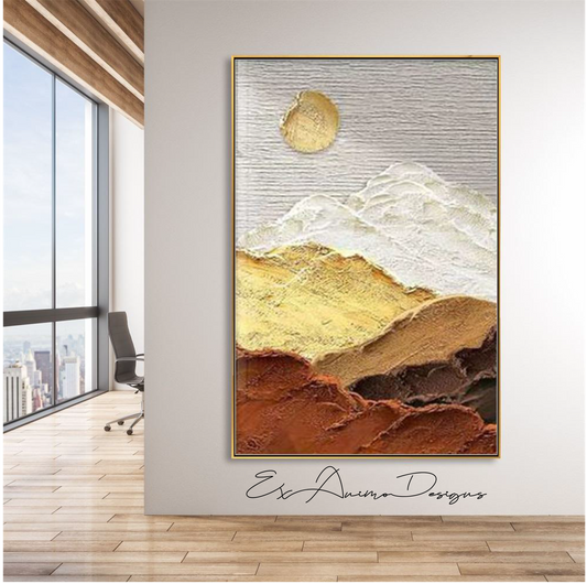 Ex Animo Designs -  Mountains Hand Painted Extra Large Abstract Painting